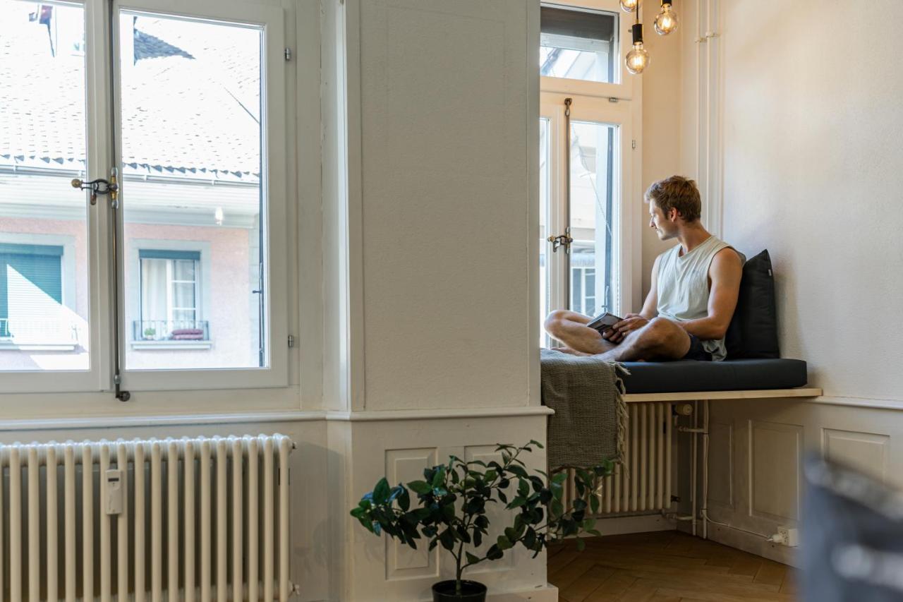 Historische Wohnung Im Herzen Der Thuner Altstadt Buitenkant foto